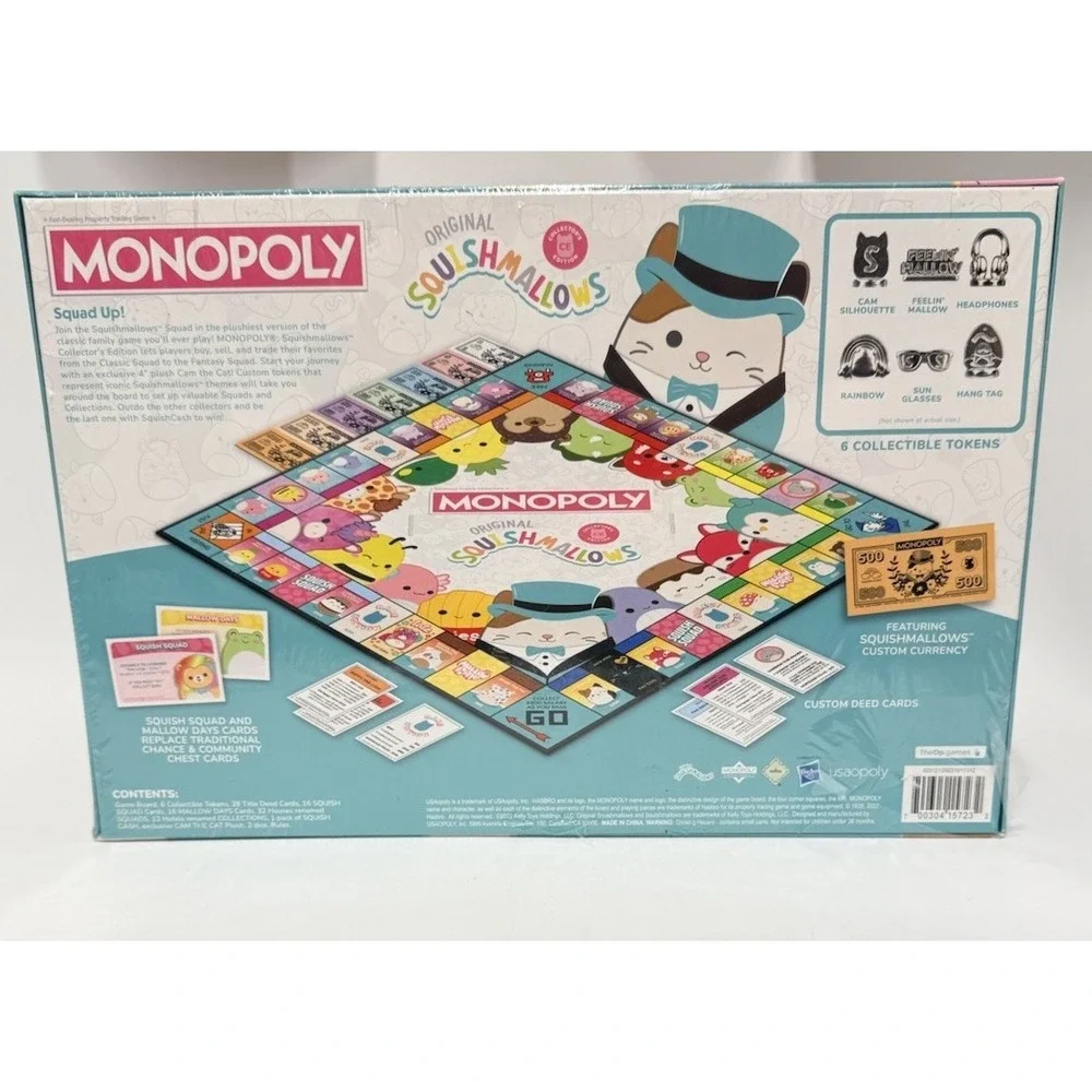 Sealed Monopoly: Squishmallows | Collector's Edition Featuring Cam The Cat Plush